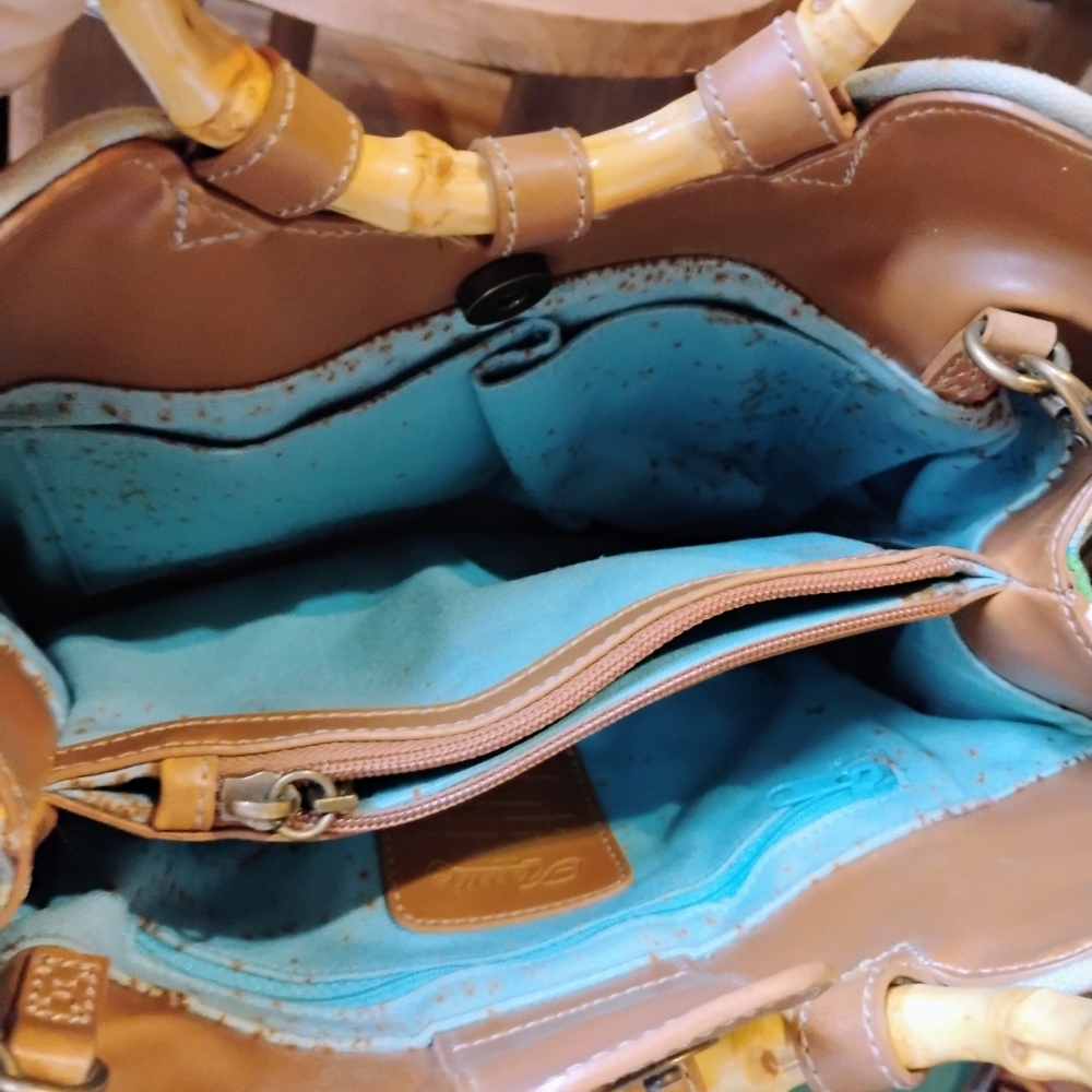 FOSSIL HANDBAG/SHOULDER BAG STRIPPED ROUND HANDLES - Picture 7 of 8